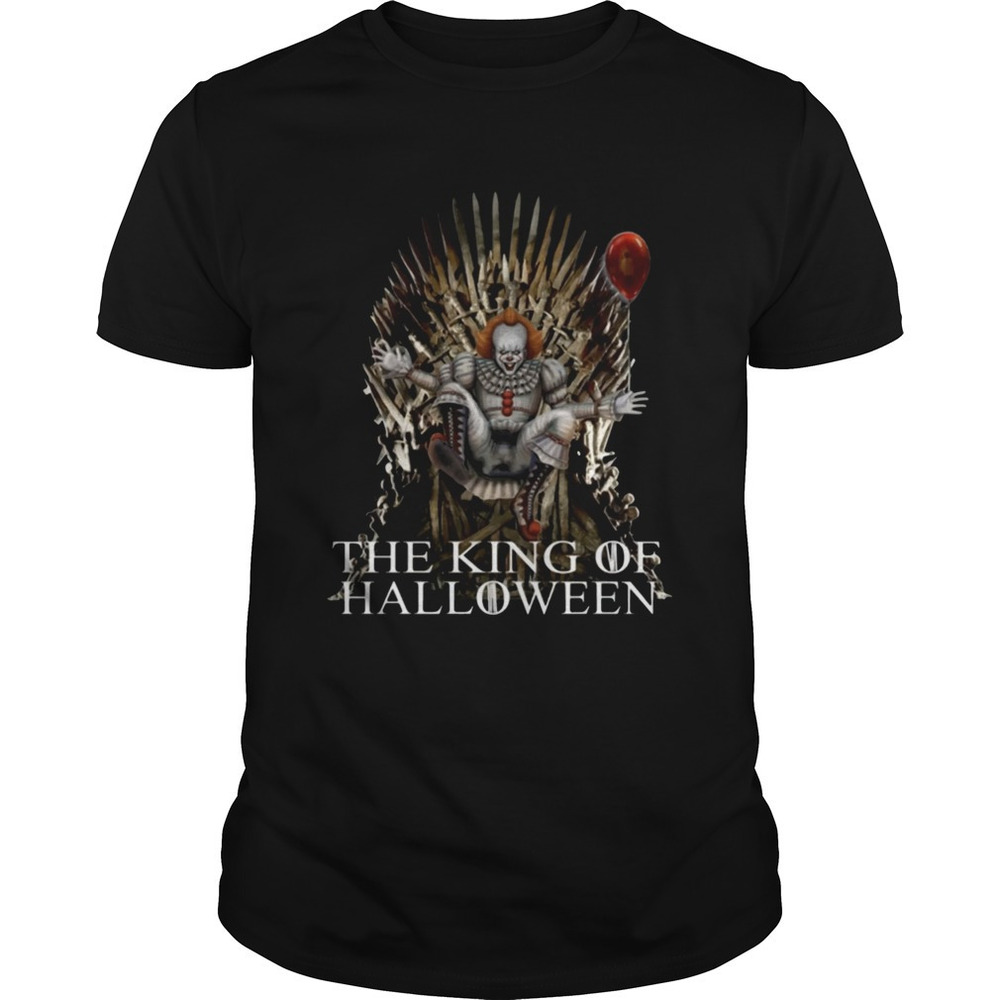 Pennywise It The King Of Halloween Iron Throne Tee Shirt